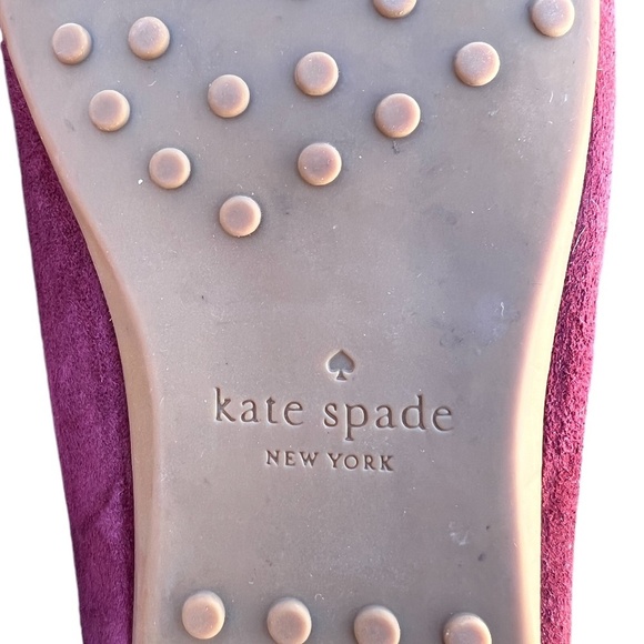 KATE‎ SPADE NEW YORK Camellia Suede Loafers 'Dark Merlot' Burgundy Size 40.5/10 - Picture 11 of 15